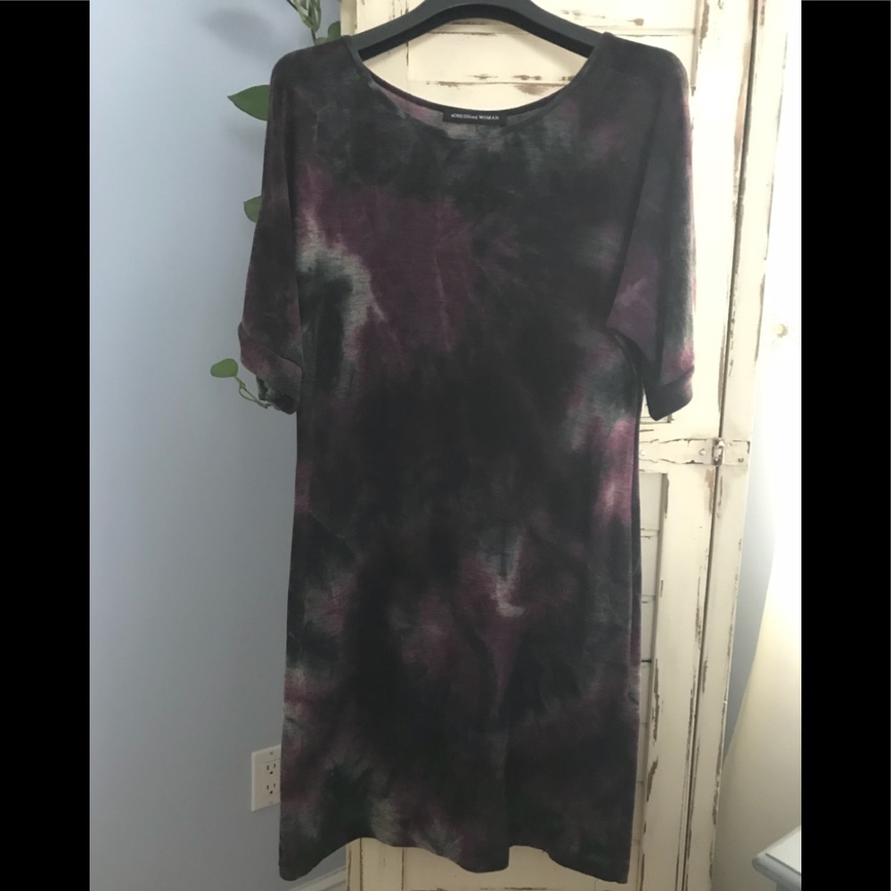 Tie dye t shirt style dress
